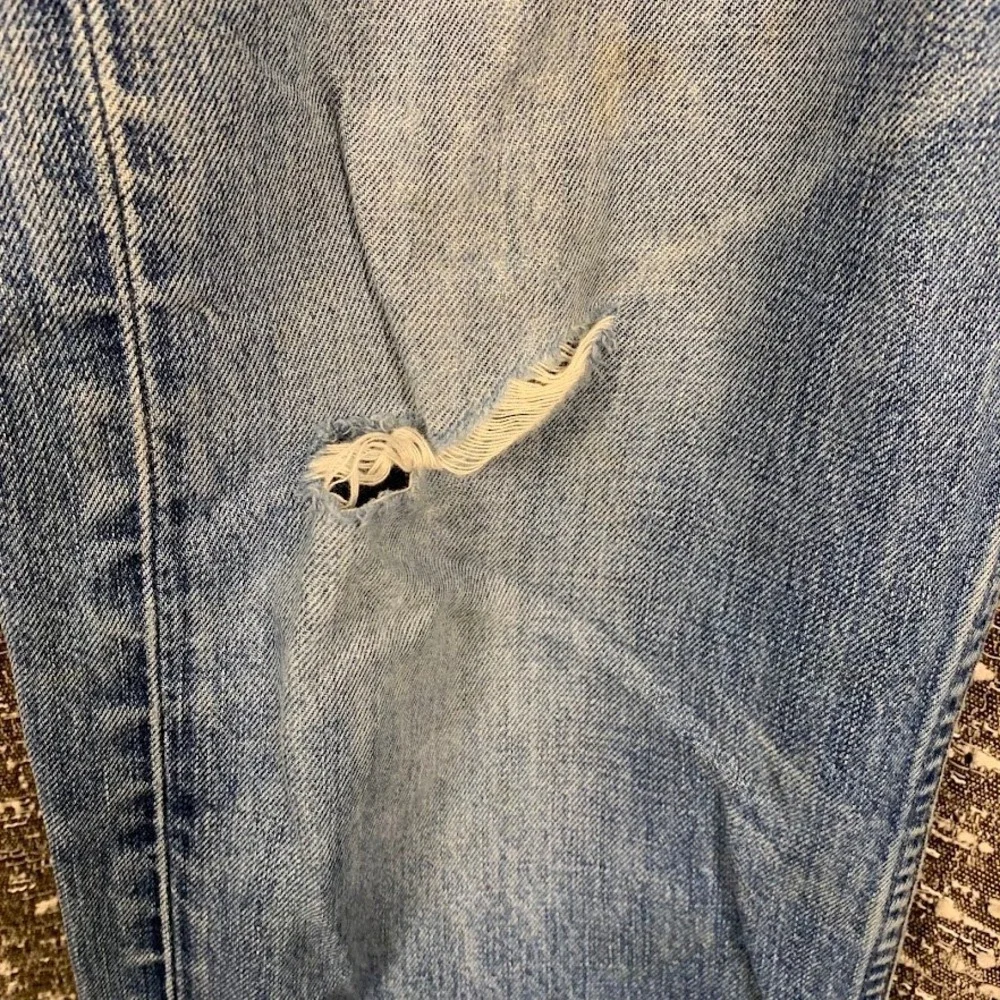 Polo Ralph Lauren Distressed Classic Fit Jeans Blue Denim 39x30 Mens Frayed